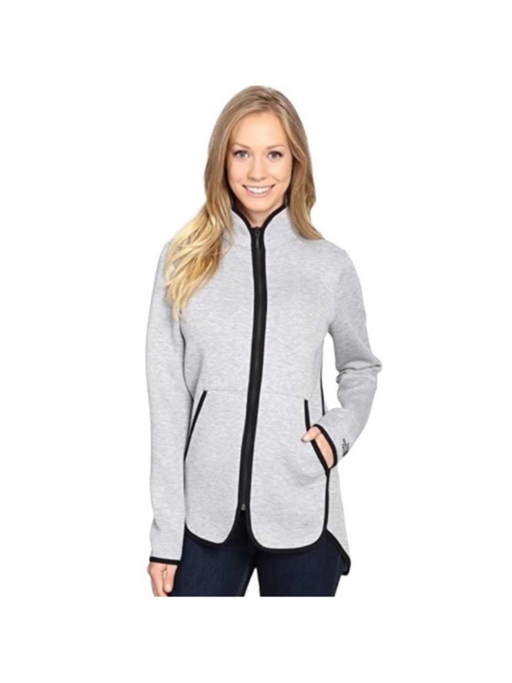 North Face Neo 3D thermal grey full zip jacket